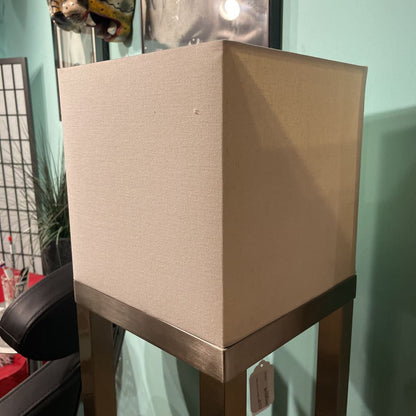 Silver Base Square Column Floor Lamp LAMPS