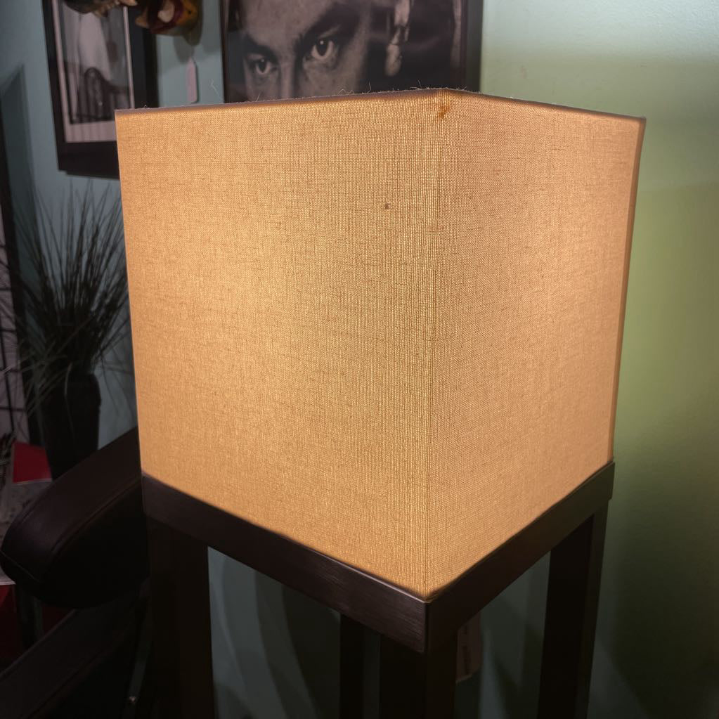 Silver Base Square Column Floor Lamp LAMPS
