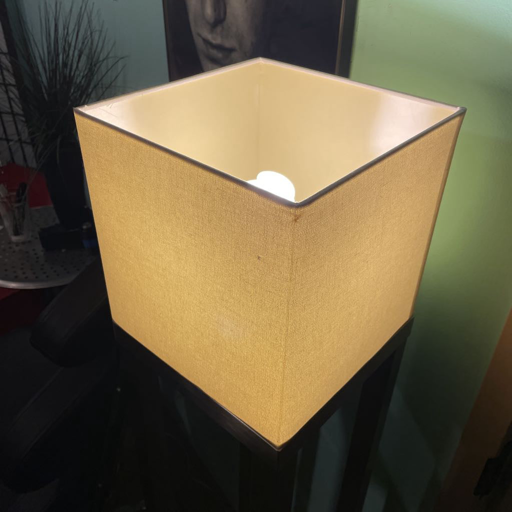 Silver Base Square Column Floor Lamp LAMPS