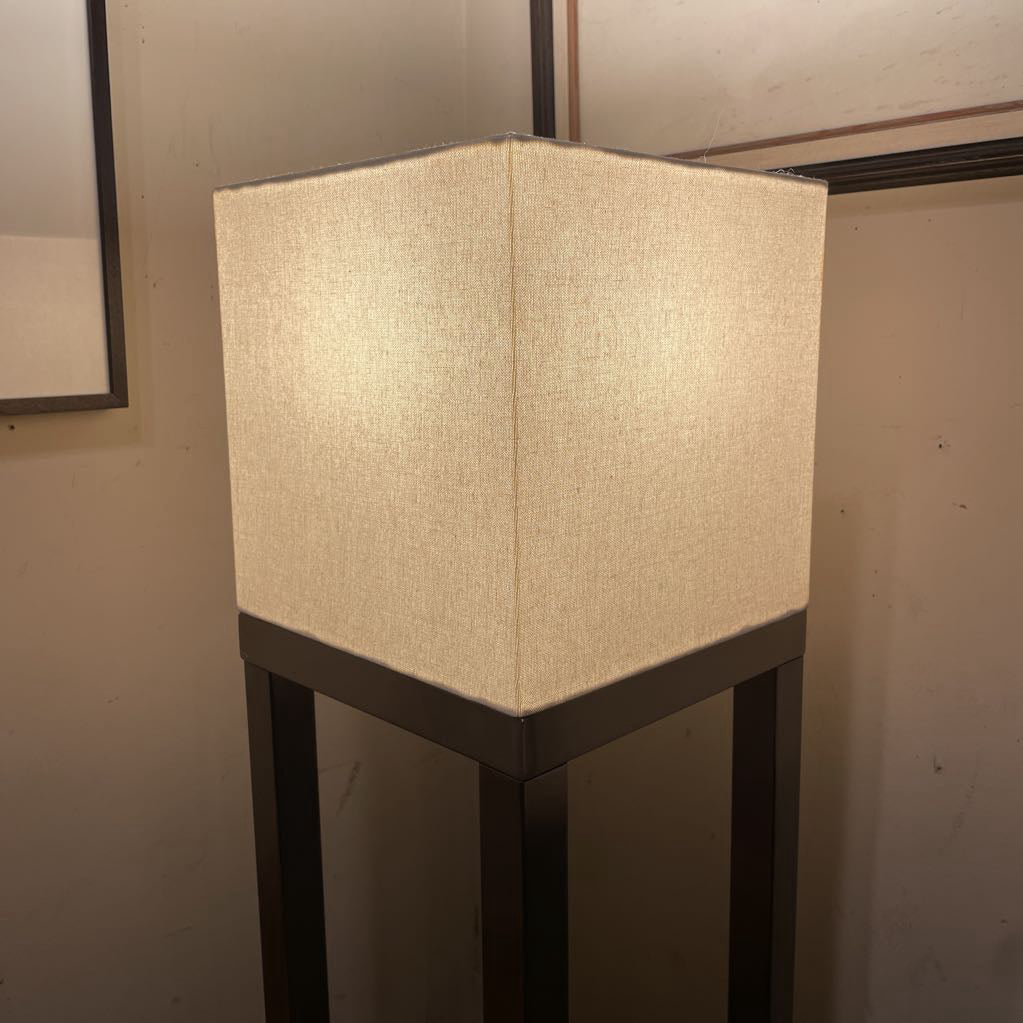 Silver Base Square Column Floor Lamp LAMPS