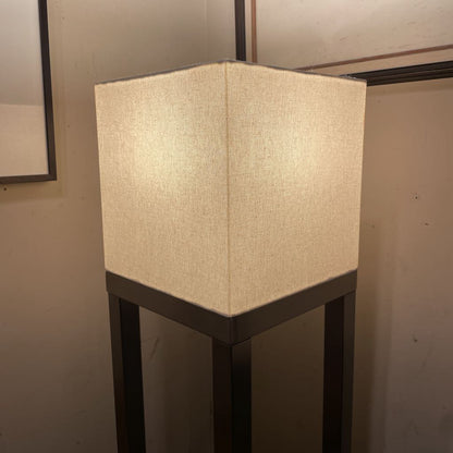 Silver Base Square Column Floor Lamp LAMPS