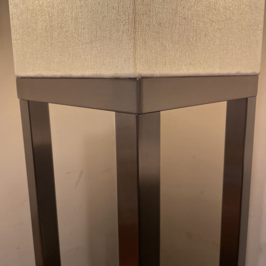 Silver Base Square Column Floor Lamp LAMPS