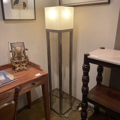 Silver Base Square Column Floor Lamp LAMPS