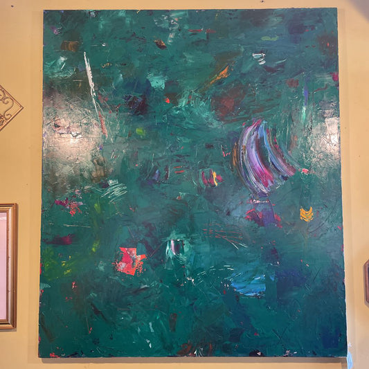 Yoshiko Sakurai/Vashon Artist-Large Green/Abstract Art