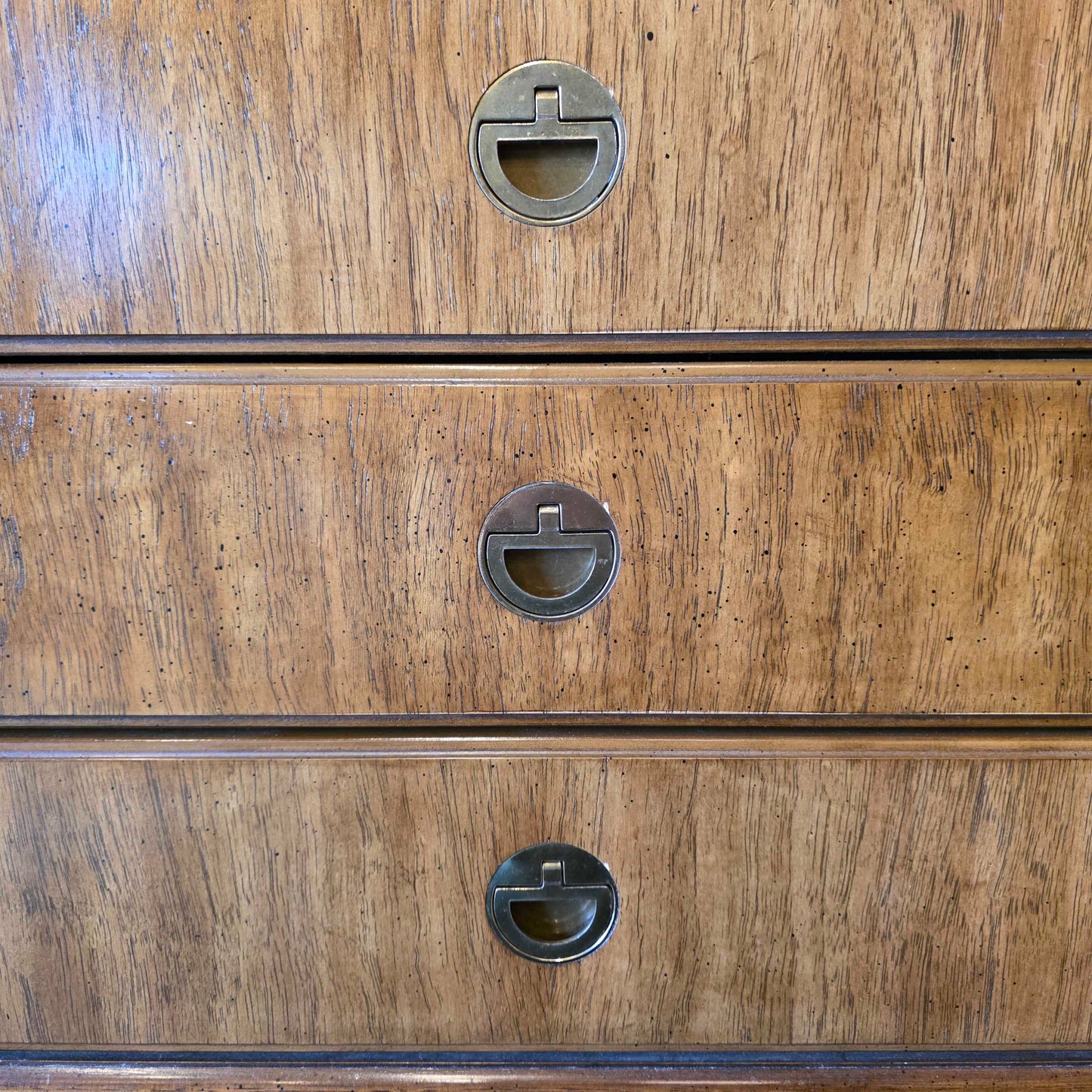 Drexel Heritage Campaign 2 Door 4 Drawer Tall Cabinet