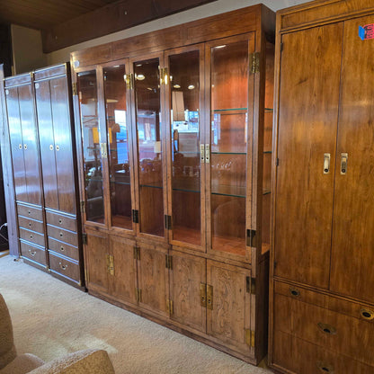 Henredon Glass Double Wide China Cabinet
