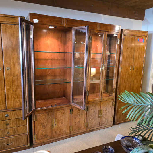 Henredon Glass Double Wide China Cabinet