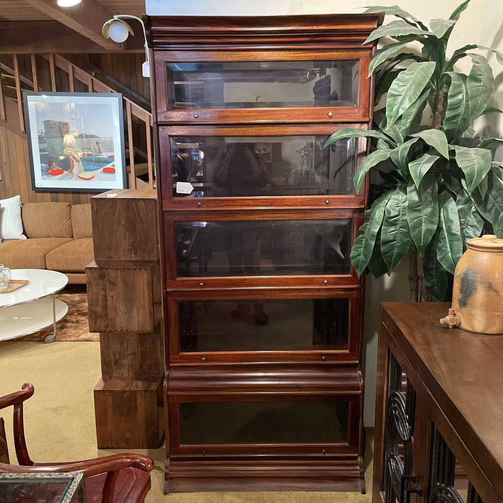 5 Tier Dark Wood Barrister Case