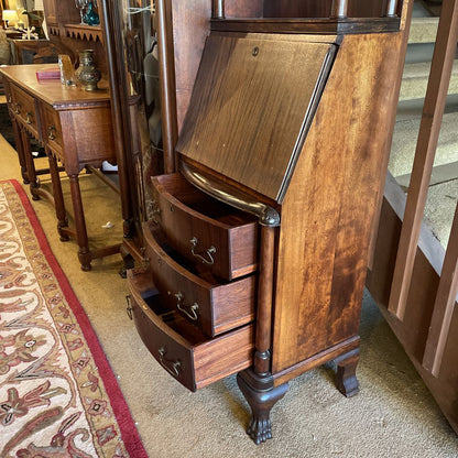 Vintage Curio Cabinet Secretary Desk Side By Side