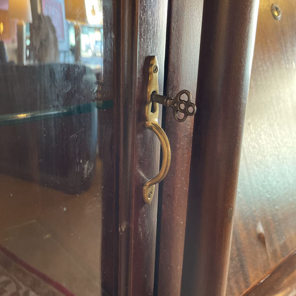 Vintage Curio Cabinet Secretary Desk Side By Side