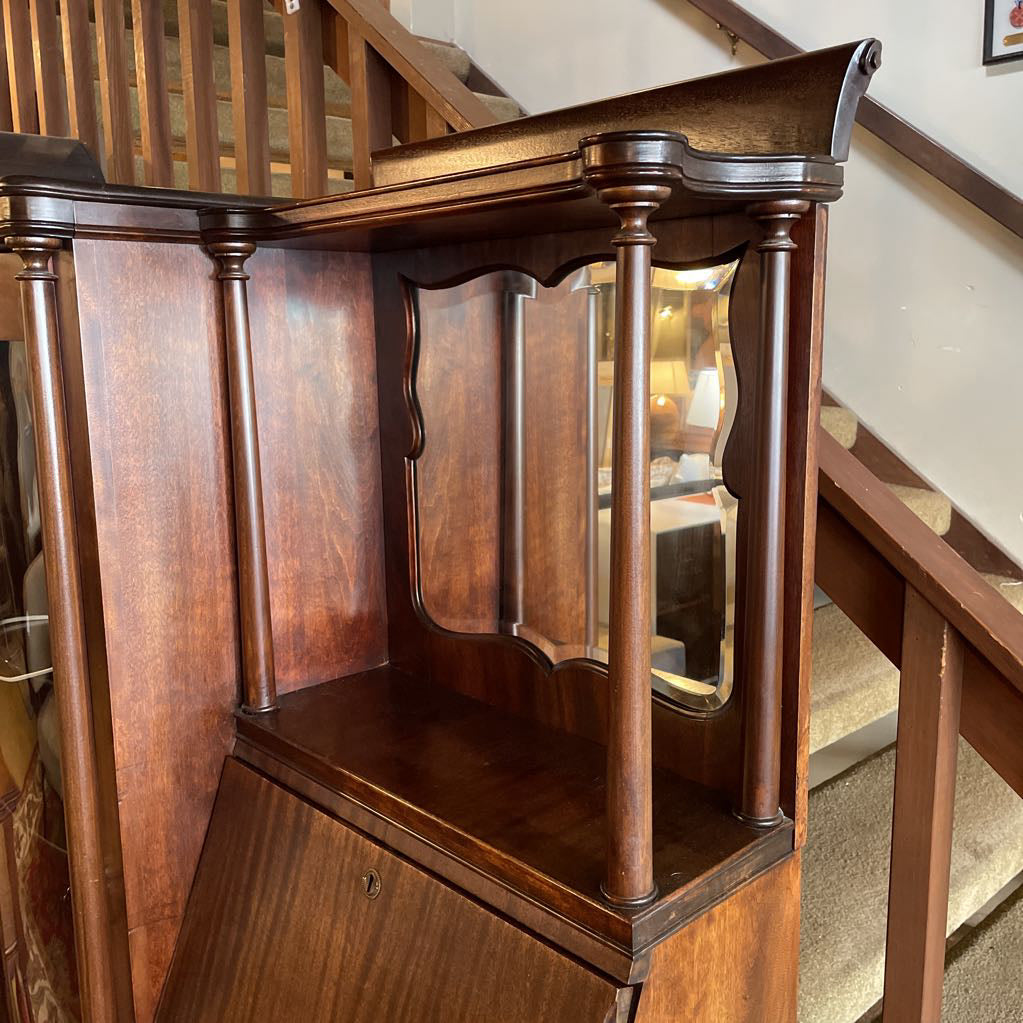 Vintage Curio Cabinet Secretary Desk Side By Side