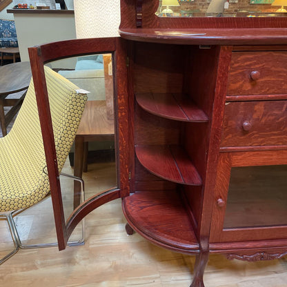 Quartersawn Warm Oak Vintage Cabinet w/ Mirror C CABINETS