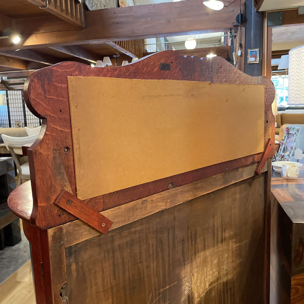 Quartersawn Warm Oak Vintage Cabinet w/ Mirror C CABINETS