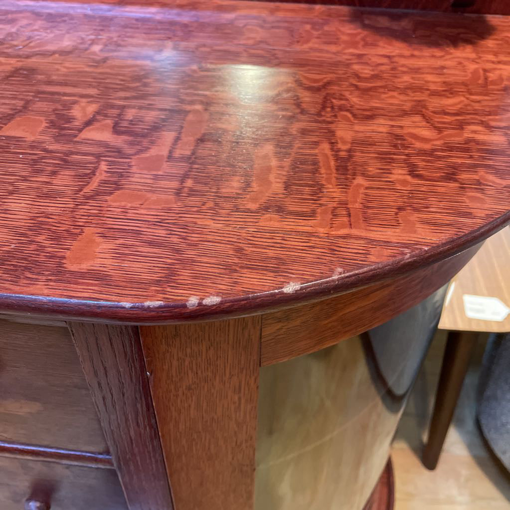 Quartersawn Warm Oak Vintage Cabinet w/ Mirror C CABINETS