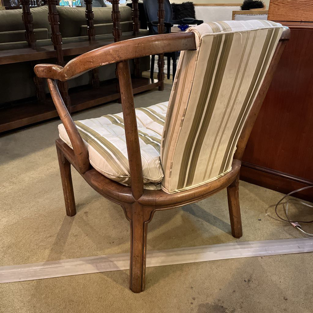 Curved Back MCM Stripe Accent Chair U ACCENT CHAIRS