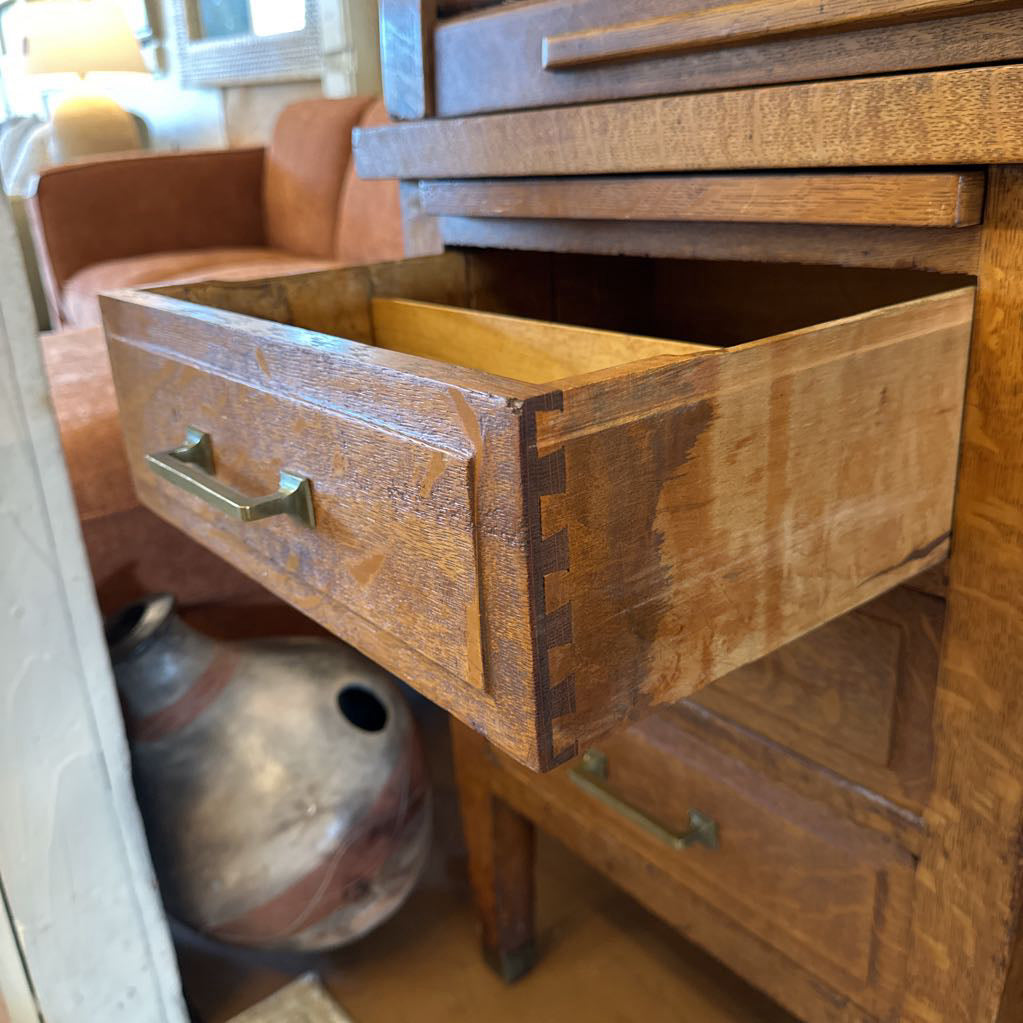 Early 1900s Standard Furniture Co. Station Master's Roll Top Desk C DESKS