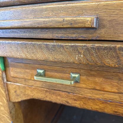 Early 1900s Standard Furniture Co. Station Master's Roll Top Desk C DESKS