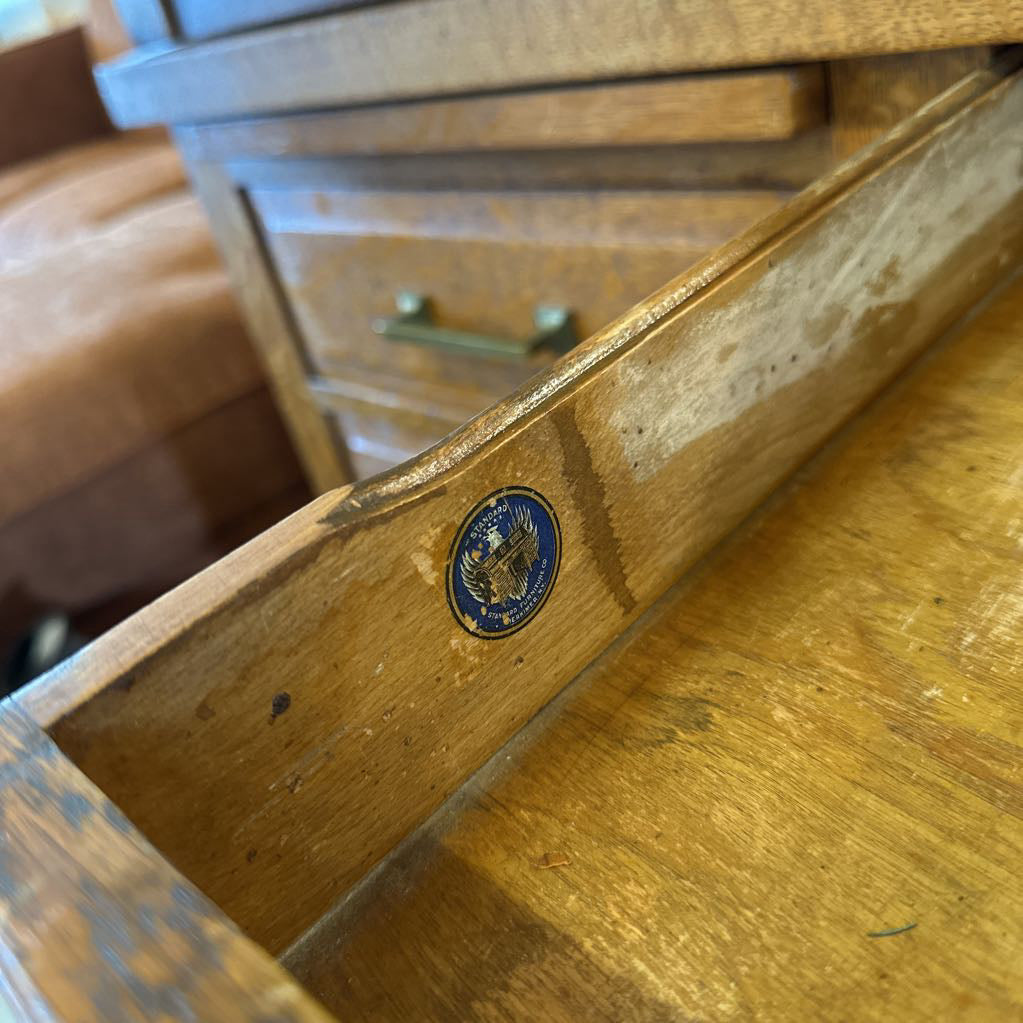 Early 1900s Standard Furniture Co. Station Master's Roll Top Desk C DESKS