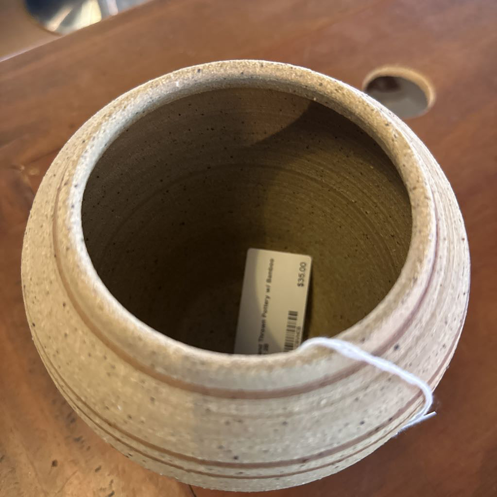 Hand Thrown Pottery w/ Bamboo #1 SMALLS