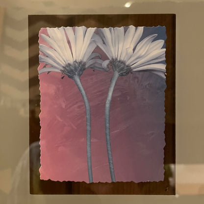 Daisies on See-Through Edge Frame Art ART