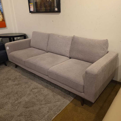 Silver Wood Trim 3 Seat Sofa