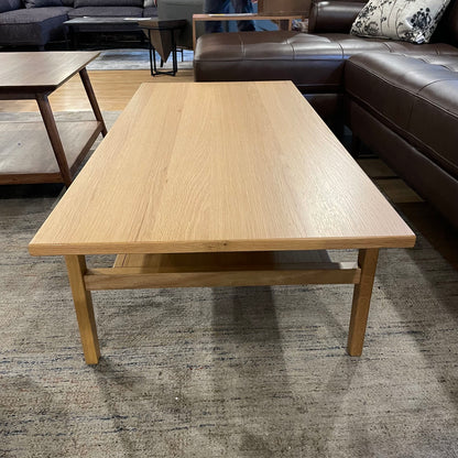 Natural Oak Rectangular 2 Tier Coffee Table C COFFEE TABLES