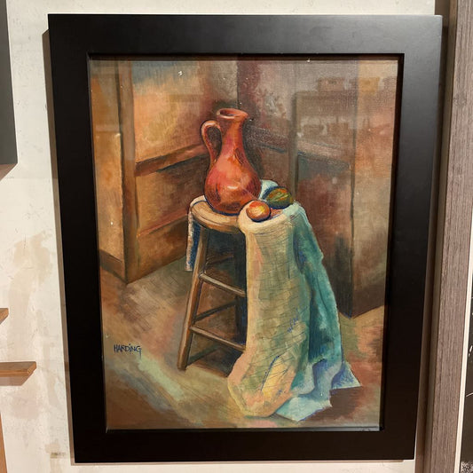 Still Life with Pitcher and Fruit on Stool Art ART