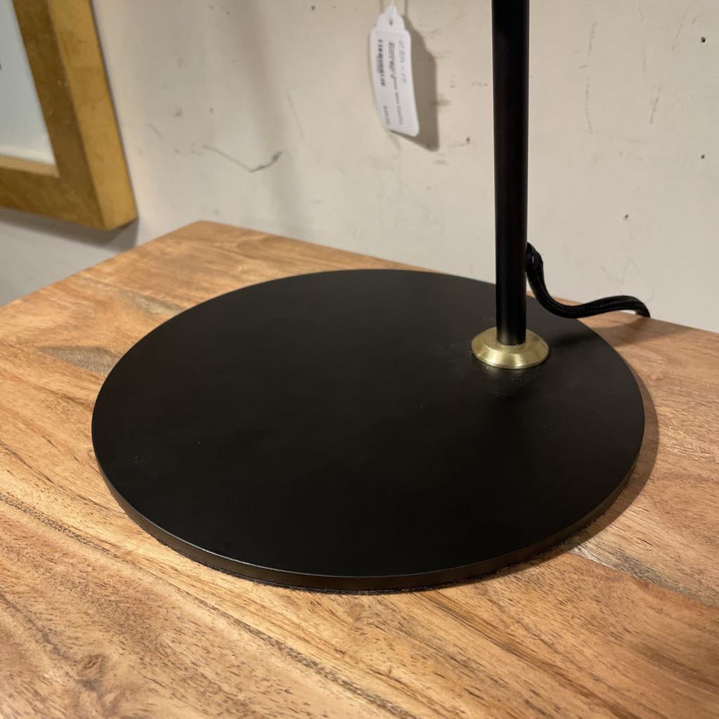 Conical Head Angled Base Black Metal Tample Lamp