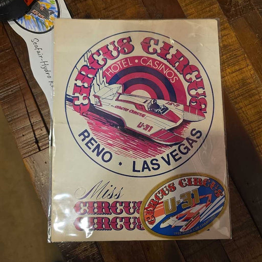 Miss Circus Circus Hydro Racing Lot: Brochure & Decal