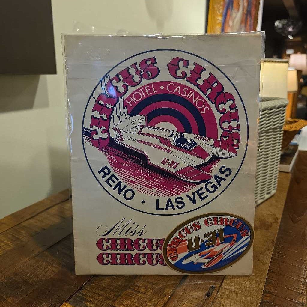 Miss Circus Circus Hydro Racing Lot: Brochure & Decal