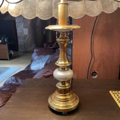 Gold Base w/ Capiz Shade Table Lamp