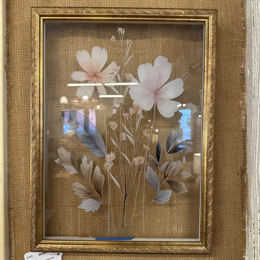 White Flowers On Glass ART