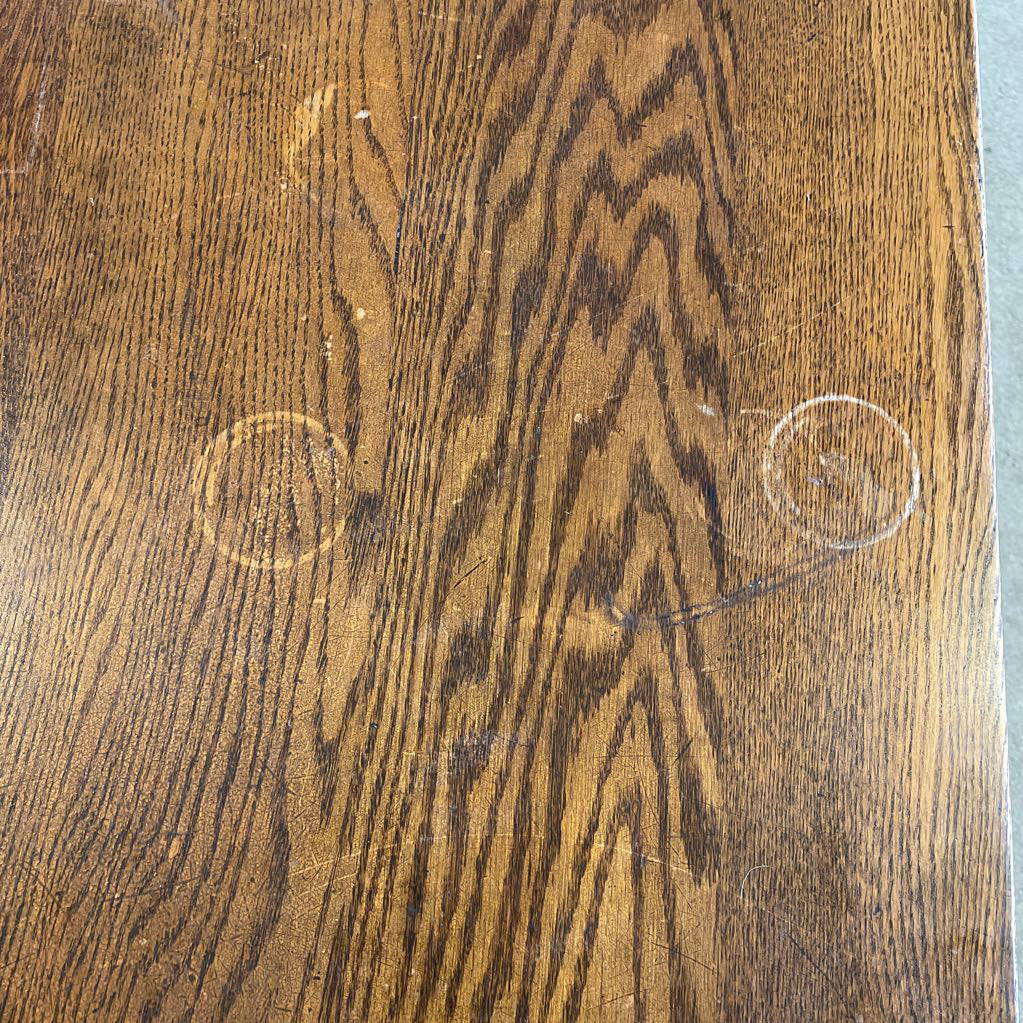 Quartersawn Oak Square Dining Table w/ Turned Legs