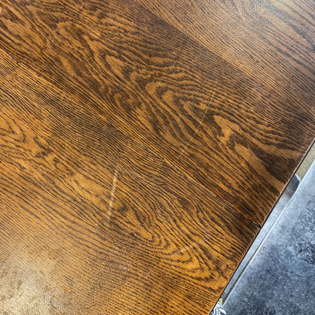 Quartersawn Oak Square Dining Table w/ Turned Legs