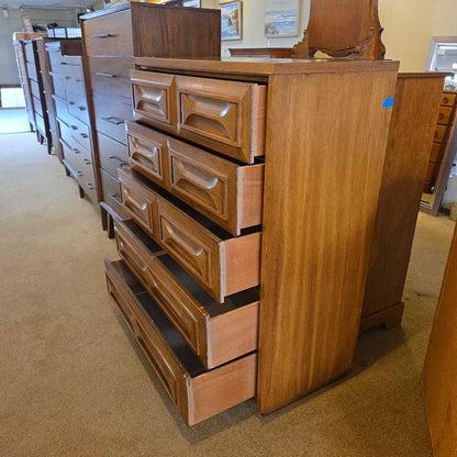 MCM Sculptural Front 5 Drawer Highboy