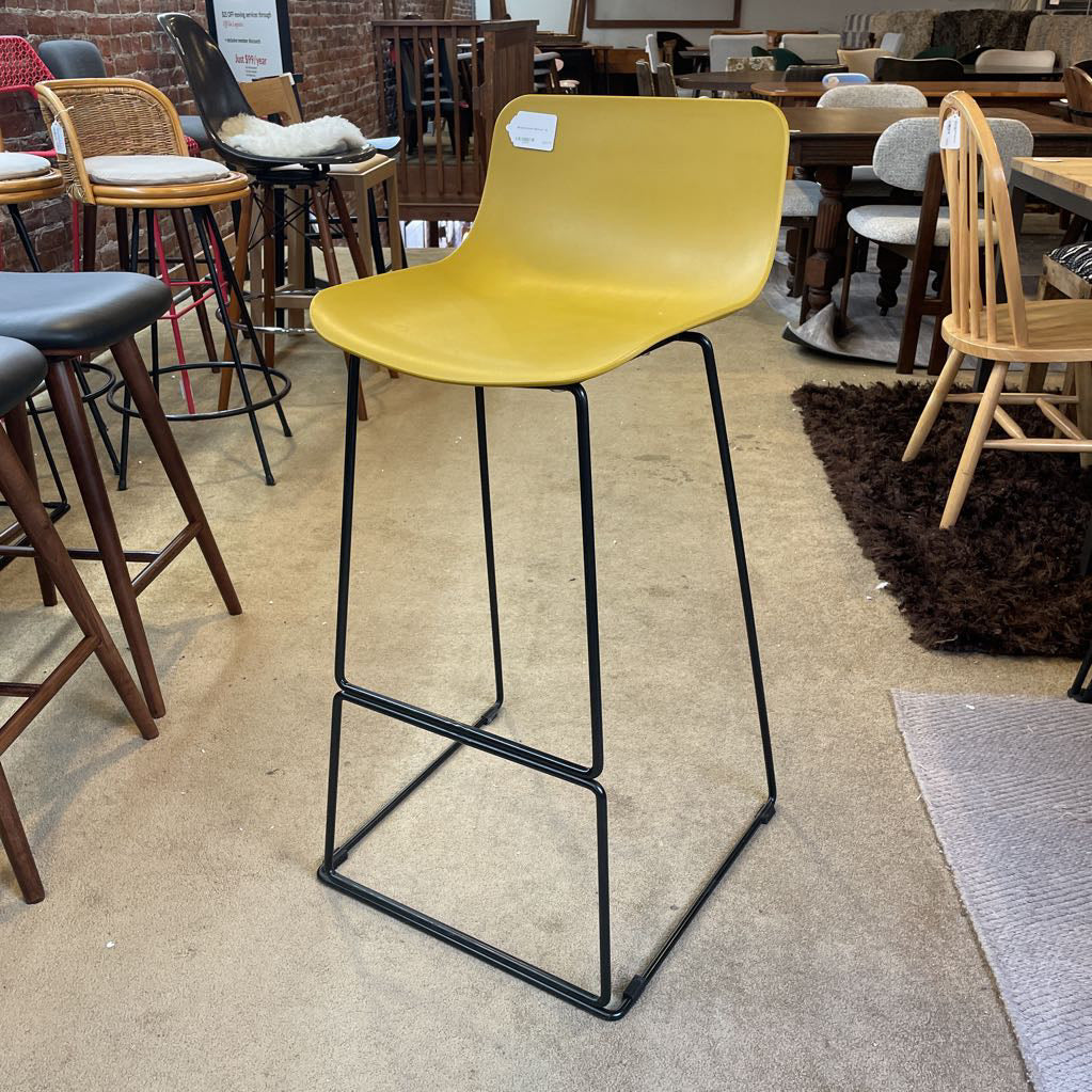 Mustard Acrylic Barstool
