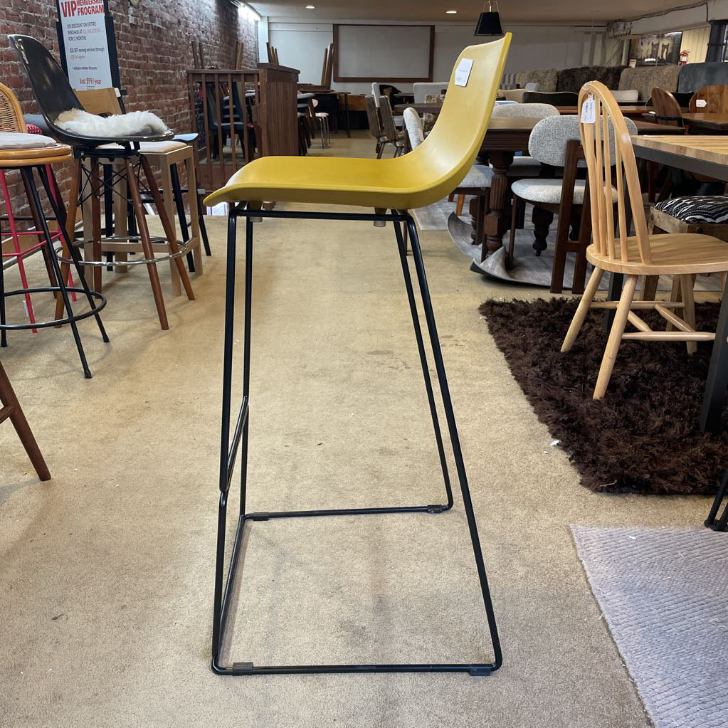 Mustard Acrylic Barstool