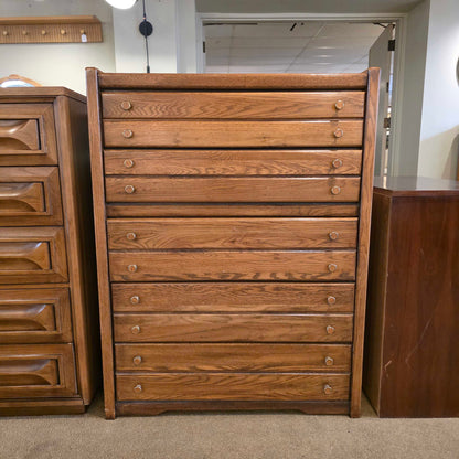 80's Oak Highboy Dresser