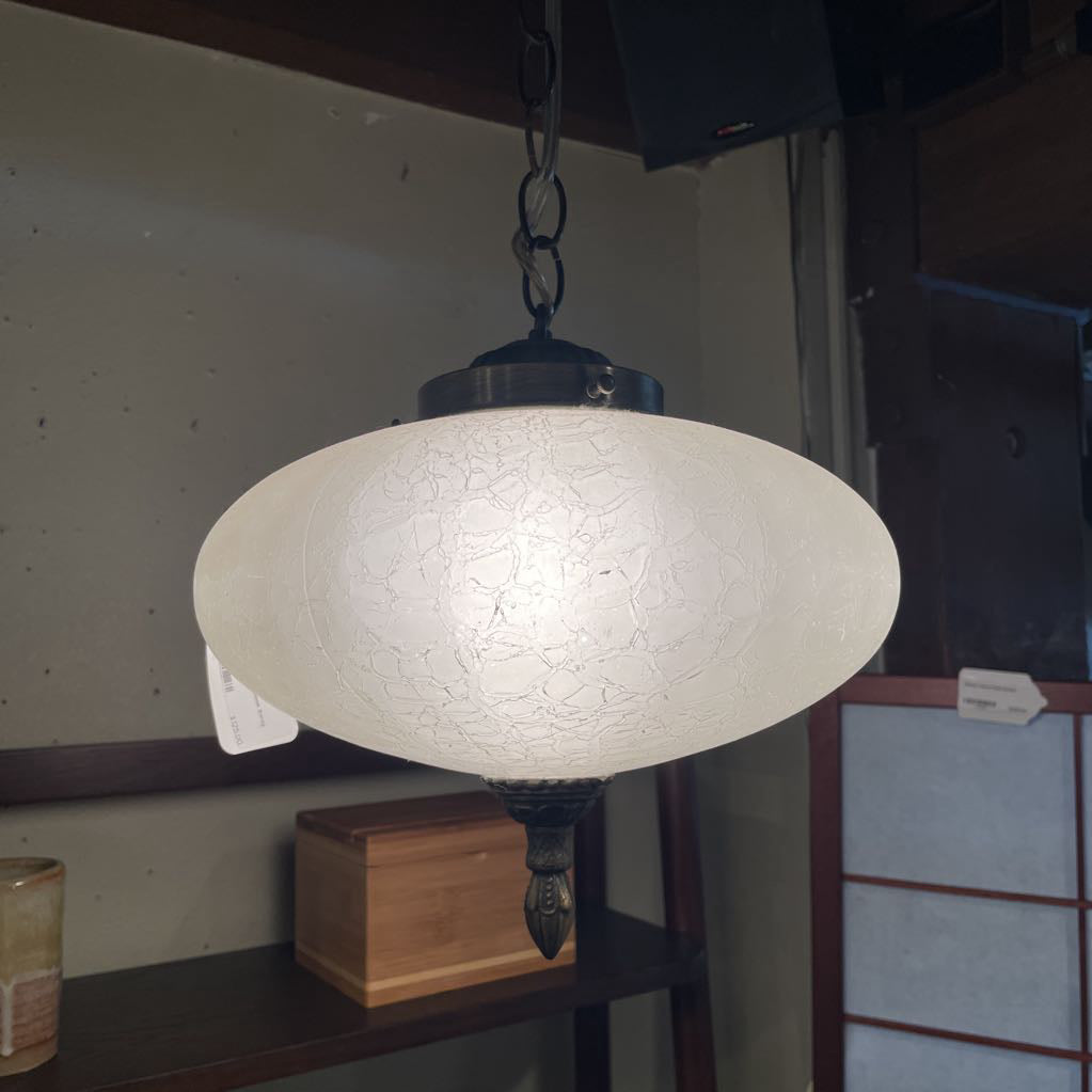 MC White Frosted Glass Swag Light