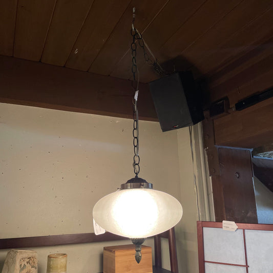 MC White Frosted Glass Swag Light