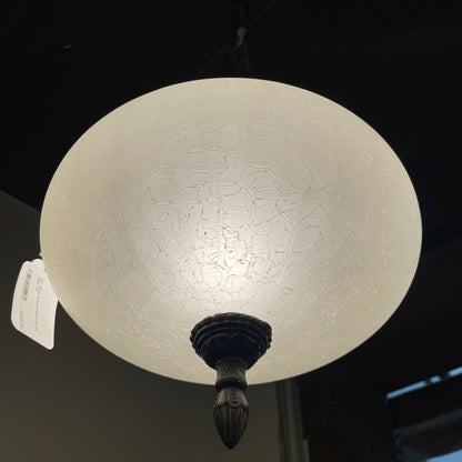 MC White Frosted Glass Swag Light