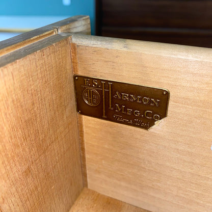 Vintage Natural Brass Handle Highboy (AS IS)