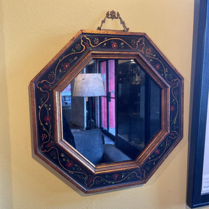 SUNGOTT ART STUDIOS Tole Painted Octagonal Mirror