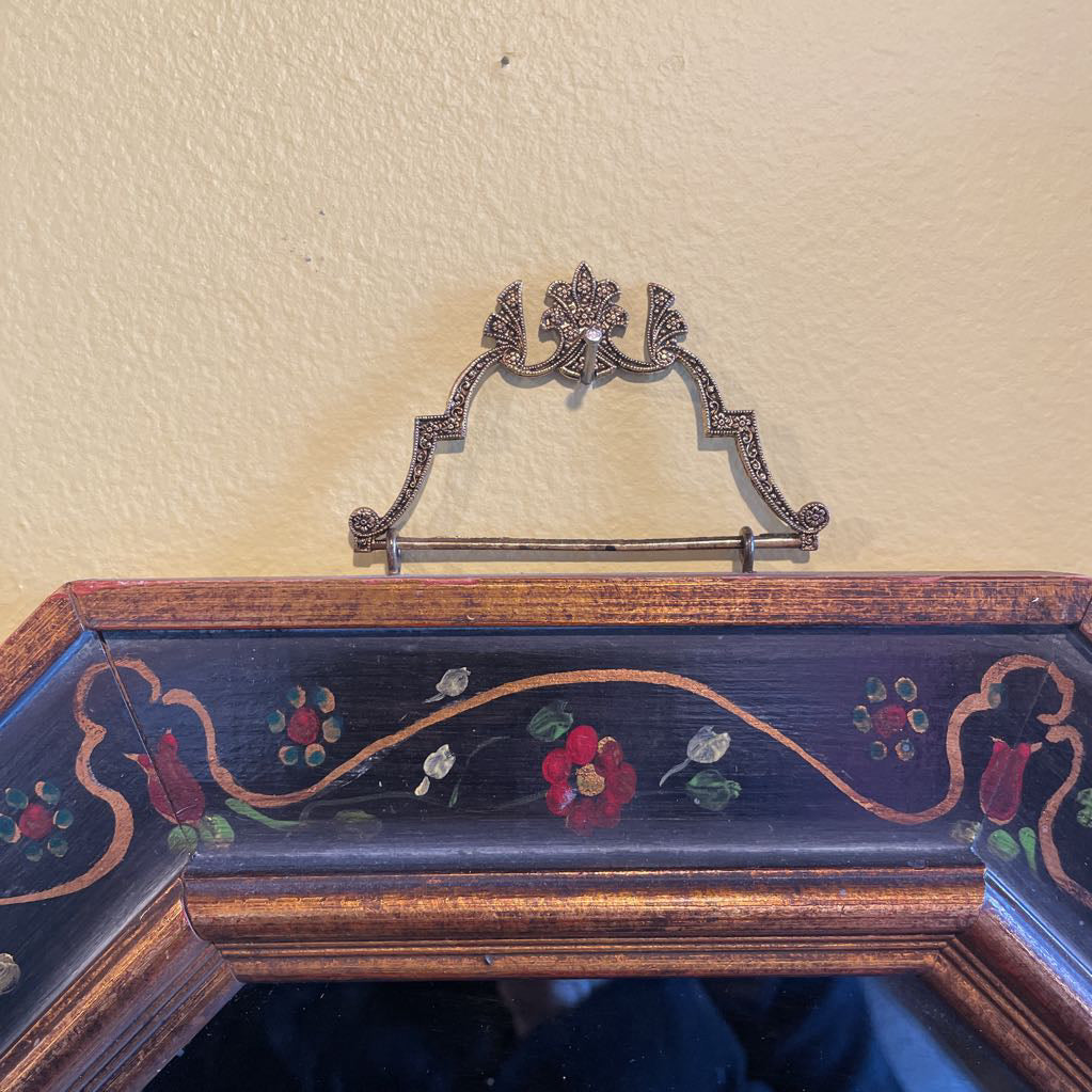 SUNGOTT ART STUDIOS Tole Painted Octagonal Mirror