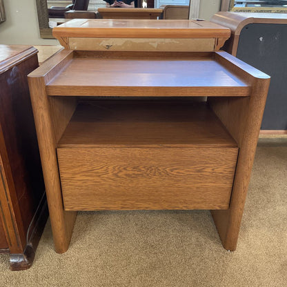 Warm Oak One Drawer Blocky Nightstand C NIGHTSTANDS