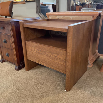Warm Oak One Drawer Blocky Nightstand C NIGHTSTANDS