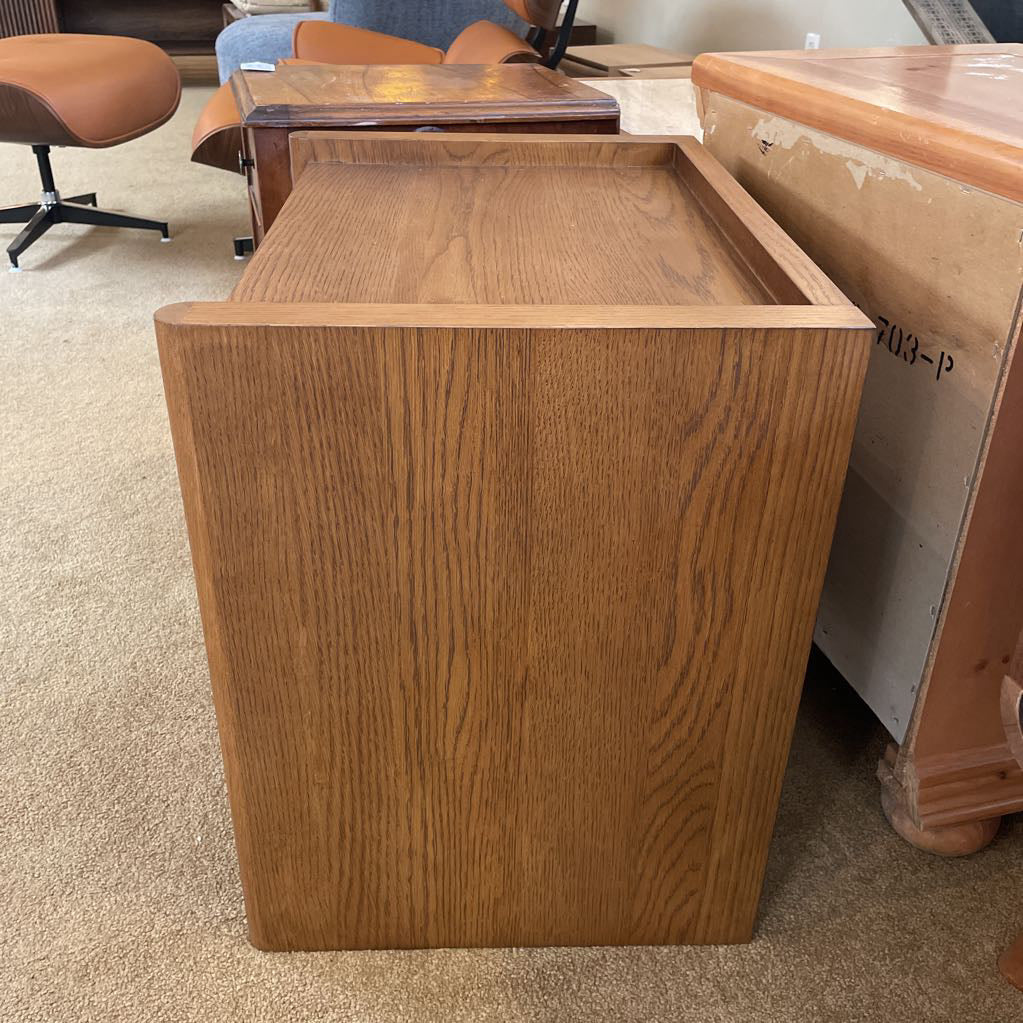 Warm Oak One Drawer Blocky Nightstand C NIGHTSTANDS