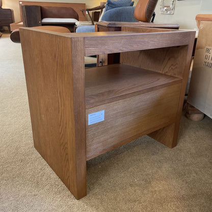 Warm Oak One Drawer Blocky Nightstand C NIGHTSTANDS