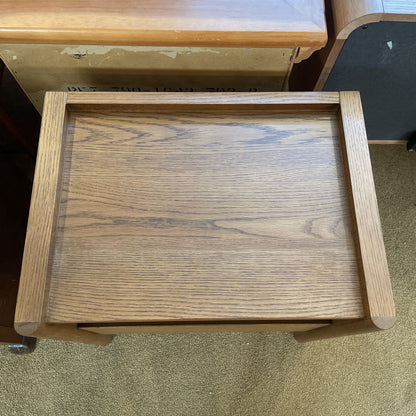 Warm Oak One Drawer Blocky Nightstand C NIGHTSTANDS