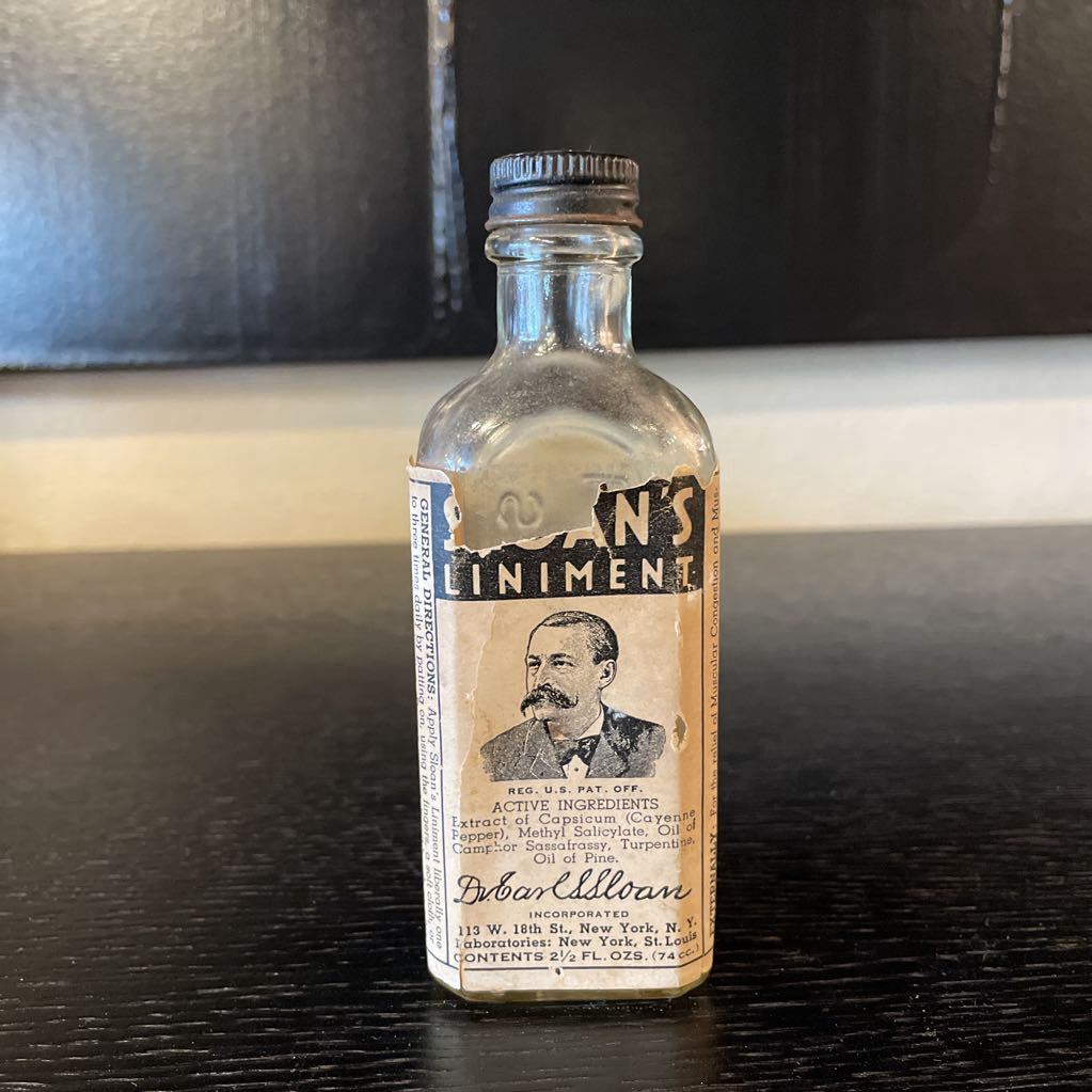Antique Sloan's Linament Bottle UNIQUE FINDS